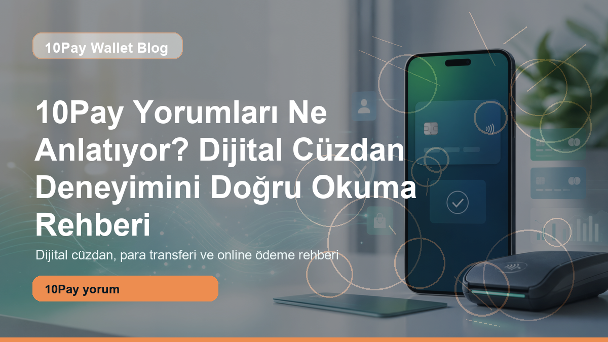 10Pay yorumları ve kullanıcı deneyimi için dijital cüzdan kapak görseli