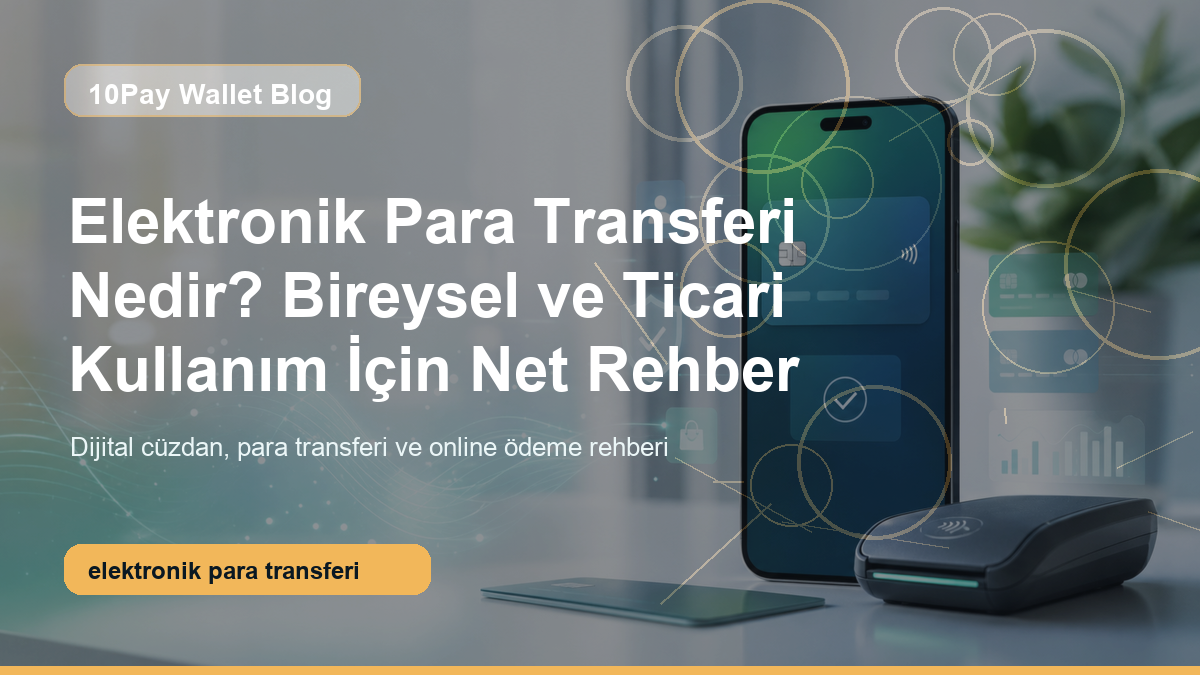 Elektronik para transferi rehberi için modern fintech kapak görseli