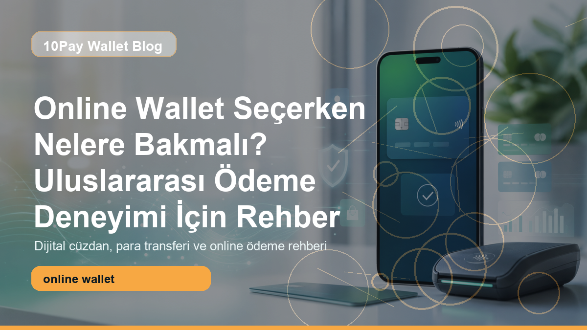 Online wallet seçimi için modern dijital ödeme kapak görseli